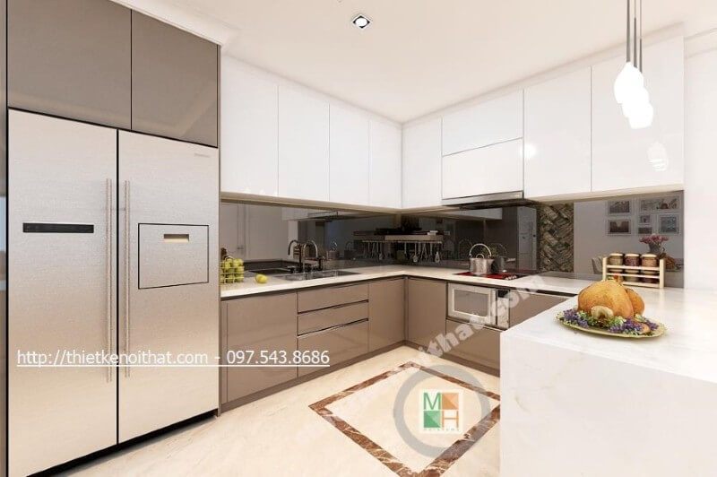 Trang trí nội thất phòng bếp sang trọng và tinh tế hơn với đá ốp bếp nhân tạo