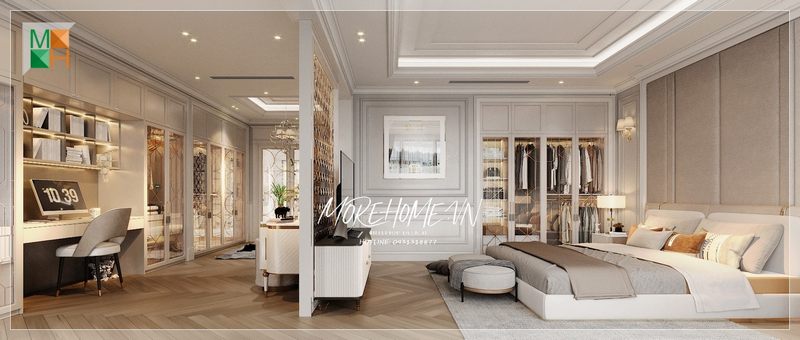 Mẫu giường ngủ không chân với đôn cuối được trang bị theo kiểu dáng hiện đại và sang trọng sẽ làm nên một phòng ngủ đầy ấn tượng cho các căn hộ chung cư, nhà phố, biệt thự.