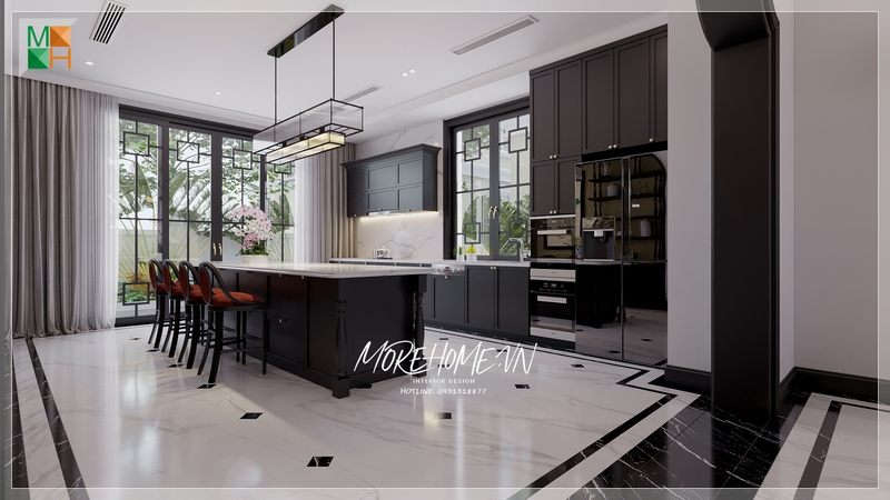 Vẻ ngoài sáng bóng của đá lát sàn góp phần tạo nên sự sáng trọng và giúp các công tác vệ sinh trở nên dễ dàng và sạch sẽ hơn.